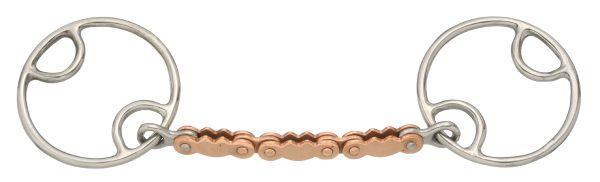 Copper Mule Mouth Divided Ring Snaffle