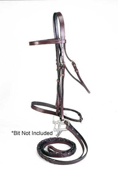Silver Fox Laced Rein Snaffle Bridle