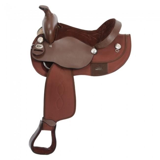 Synthetic Round Skirt Trail Saddle an Eclipse Saddle by Tough-1