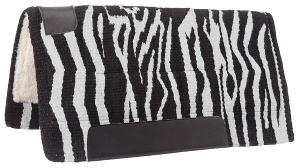 Wool Zebra Print Saddle Pad